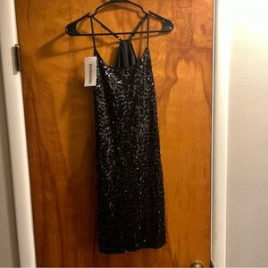 PrettyGuide Black Sequin Dress